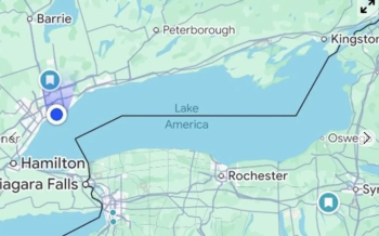 Cambia Google Maps Lago Ontario a 'Lago América' en EU